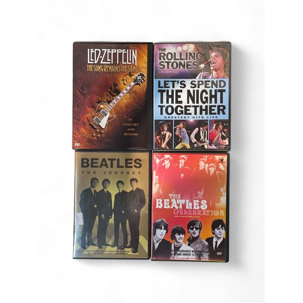 4 Concert Dvds: Led Zepplin, The Beatles, & Rolling Stones