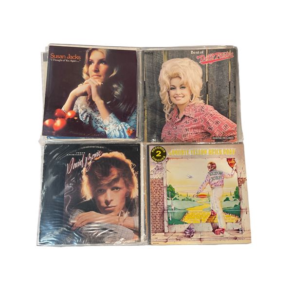 15 Assorted Vinyl Records: Dolly Parton, Elton John, And More