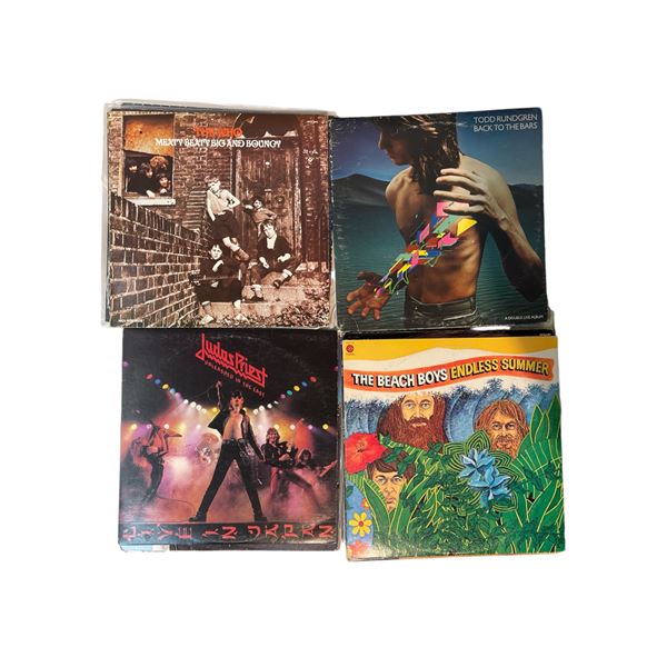 15 Assorted Vinyl Records: Judas Priest, The Beach Boys & More