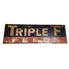 Image 1 : Vintage Metal We Feed Triple "F" Feeds Sign