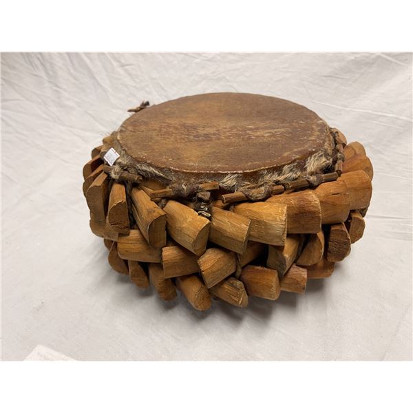 Vintage Handmade Double Sided Hide Drum