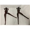Image 2 : 2 Vintage Carved Topless Woman Nutcrackers