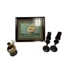 Image 1 : 4Pcs Of Vintage Collectibles: Candle Stick Holders, Table Lamp, Art