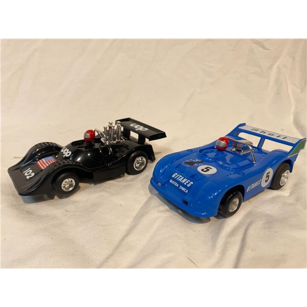 2 Polistil Racing Slot Cars: Shell Gitanes #5 & UOP IO2