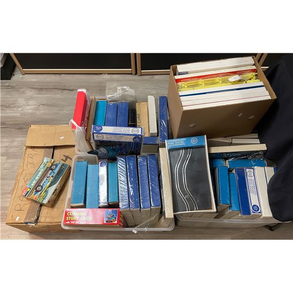 Large Collection Of Strombecker Road Racing Track And Supports