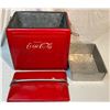 Image 2 : Vintage Metal Lined Coca-Cola Cooler With Tray Insert