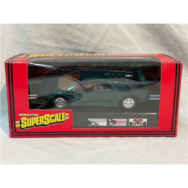 New In Box Scalextric Lamborghi9Ni Diablo Green With Spoiler