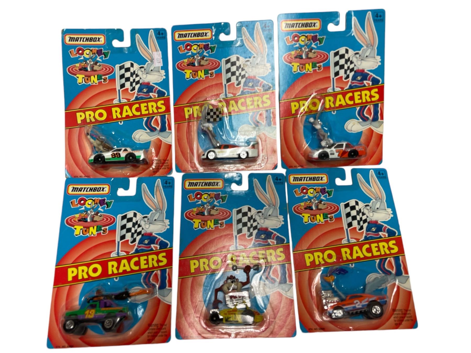 Matchbook Racers Characters 6 New In Packaging Matchbox Looney Tunes Pro Racers