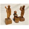 Image 2 : 3 Vintage Hand Carved Folk Art Pieces