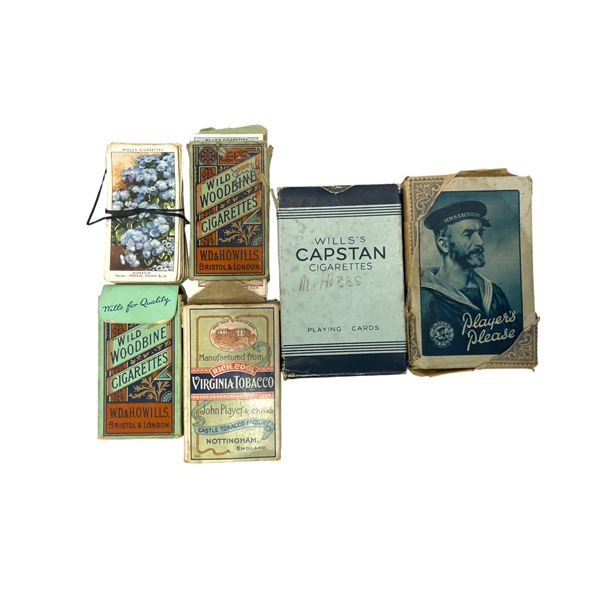 Tobacco Memorabilia Lot: Cigarette Trading Cards & Playing Cards