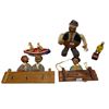 Image 1 : 4 Folk Art Carvings And 1 Clearwater Souvenir Resin Piece