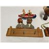 Image 2 : 4 Folk Art Carvings And 1 Clearwater Souvenir Resin Piece