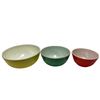 Image 1 : 3 Vintage Assorted Sized Pyrex Mixing Bowls: Yellow, Green, Red