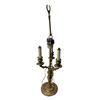 Image 1 : Vintage 2 Bulb Torchiere Brass Table Lamp