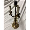 Image 2 : Vintage 2 Bulb Torchiere Brass Table Lamp