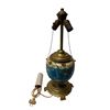 Image 1 : Antique Longwy Converted Oil Lamp To Bulb Lamp