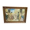 Image 1 : Framed Vintage A. Cisari Art On Fabric