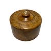 Image 1 : Vintage Exotic Burl Tobacco Humidor With Asian Head Bone Inlay