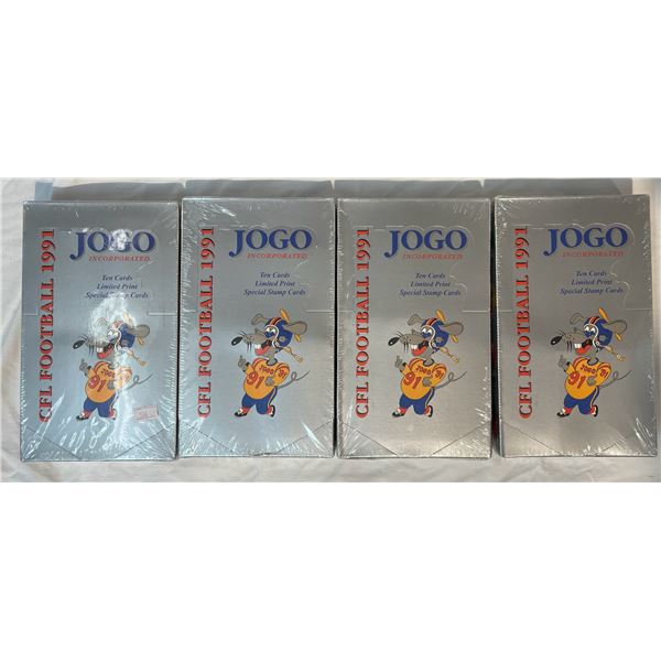 4 New And Sealed Jogo Cfl Football 1991 Special Stamp Cards