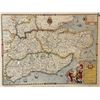 Image 2 : Framed 1975 Saxton's Map Of Kent, Sussex, Surrey, 