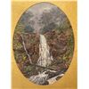 Image 2 : Vintage Framed Original Oil On Canvas Waterfall Scene
