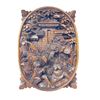 Image 1 : Vintage Hand Carved Asian Wall Plaque