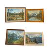 Image 1 : 4 Vintage Framed Original Oil On Canvas Nature Scene Art