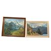 Image 2 : 4 Vintage Framed Original Oil On Canvas Nature Scene Art