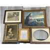 Image 2 : 7 Assorted Vintage Prints And 1 Empty Frame