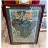 Image 2 : Large Framed Vintage Alphonse Mucha Woman With Bear Print