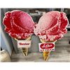 Image 2 : 2 Vintage Carboard Ice Cream Advertisments: Baxter & St. Clair