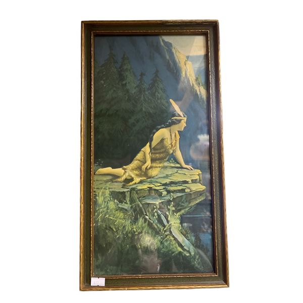 Art Deco R. Atkinson Fox Native American Indian Maiden Print