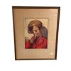 Image 1 : Vintage Framed Print Of A Boy Smoking