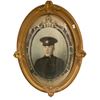 Image 1 : Vintage Canadian Military Portrait Print In Convex Glass Frame