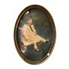 Image 1 : Vintage Framed Portrait Print Of A Girl In Convex Glass Frame