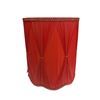 Image 1 : Hollywood Regency Red Pinch Pleated Red Lamp Shade
