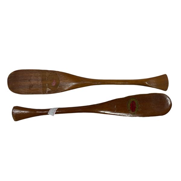 2 Vintage Handmade Peterborough Canoe Toy Paddles