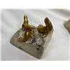 Image 2 : Vintage Bronze Plated Seal Bookends By Mcclelland Barclay