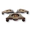 Image 2 : 3Pcs Of Antique Silver (Lion Marked) Saltcellars
