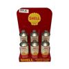 Image 1 : Vintage Shell Brake Fluid Store Display Shelf With 6 Full Bottles