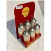 Image 3 : Vintage Shell Brake Fluid Store Display Shelf With 6 Full Bottles