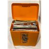 Image 1 : Lustro Ware Case With 45S Records:Elvis, The Beach Boys, & More