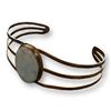 Image 2 : Vintage Silver 925 Bracelet With Blue Center Stone