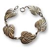 Image 1 : Vintage Dan Craft Sterling Stamped Leaf Bracelet