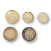 Image 1 : 5 Assorted Vintage Canadian Silver Coins: 50Cent, 25Cent, & More