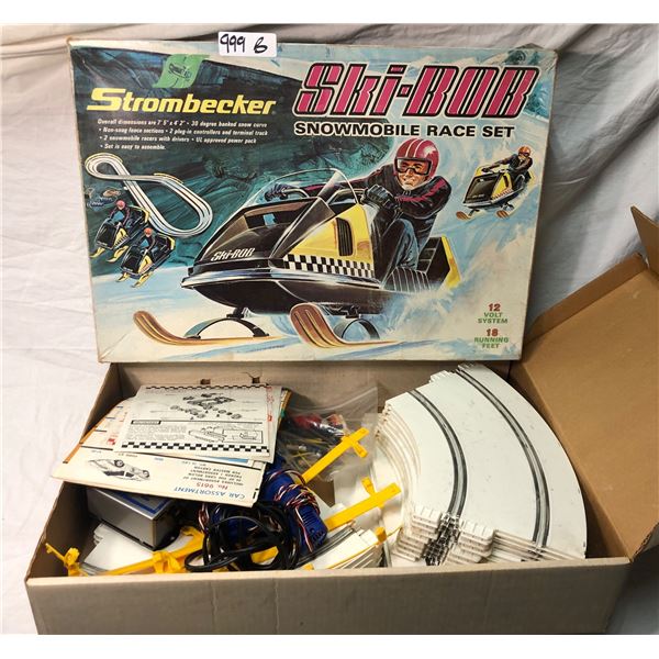 Open Box Strombecker Ski-Bob Snowmobile Race Set No.9903