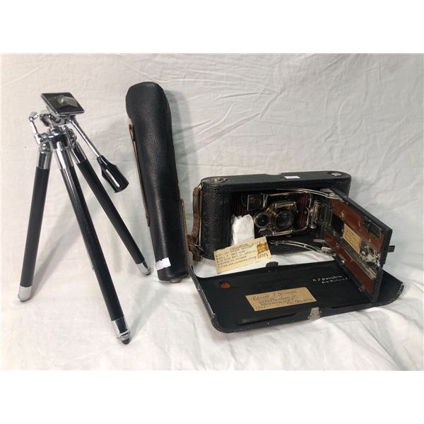 Vintage Kodak Model B-4 Camera With Tripod