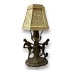 Image 1 : Art Deco Brass Dancing Women Table Lamp