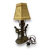 Image 2 : Art Deco Brass Dancing Women Table Lamp