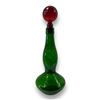 Image 1 : Vintage Emerald Green Glass Decanter With Red Stopper